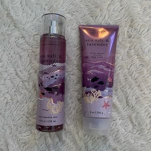 Bath and Body Works Sea Salt & Lavender set